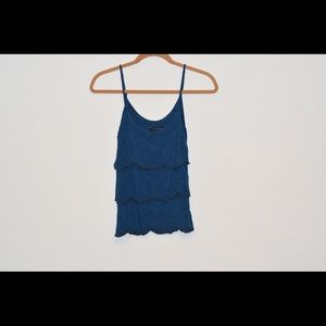 American eagle scalloped tank top with beads